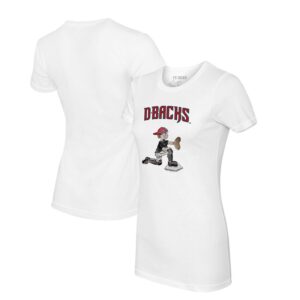 Women's Tiny Turnip White Arizona Diamondbacks Caleb the Catcher T-Shirt
