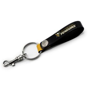 Pittsburgh Penguins Personalized Leather Loop Keychain