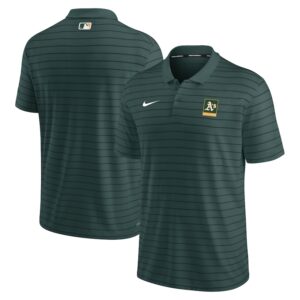 Men's Nike Green Athletics Authentic Collection Striped Performance Pique Polo