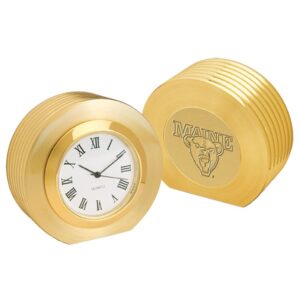 Gold Maine Black Bears Presidential II Desk Clock