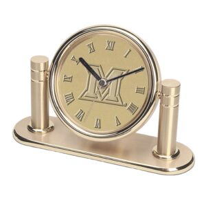 Gold Miami University RedHawks Arcadia Desk Clock
