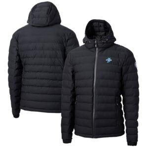 Men's Cutter & Buck  Black Indiana State Sycamores Mission Ridge Repreve Eco Insulated Puffer Full-Zip Jacket