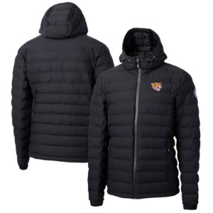 Men's Cutter & Buck  Black Bethune-Cookman Wildcats Mission Ridge Repreve Eco Insulated Puffer Full-Zip Jacket