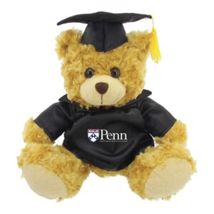 Black/Brown Pennsylvania Quakers 12'' Graduation Plush Bear