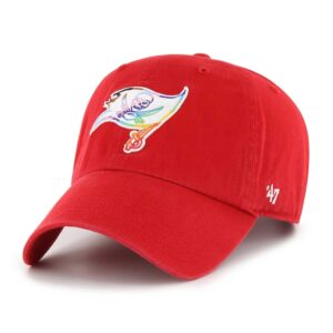 Men's '47 Red Tampa Bay Buccaneers Pride Clean Up Adjustable Hat