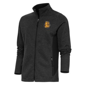 Women's Antigua Heather Black Minnesota Duluth Bulldogs Course Full-Zip Jacket
