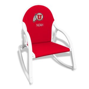 Infant Red Utah Utes Personalized Rocking Chair