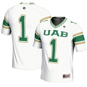 Youth GameDay Greats #1 White UAB Blazers Endzone Football Jersey