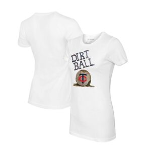 Women's Tiny Turnip White Minnesota Twins Dirt Ball T-Shirt