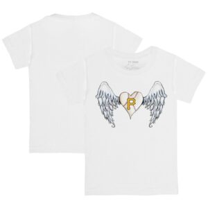 Infant Tiny Turnip White Pittsburgh Pirates Angel Wings T-Shirt