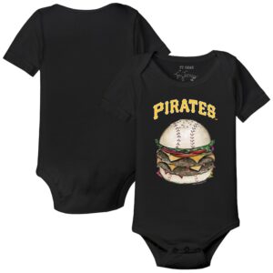 Infant Tiny Turnip Black Pittsburgh Pirates Burger Bodysuit
