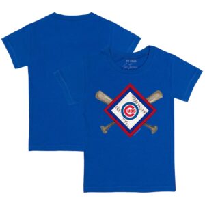 Infant Tiny Turnip Royal Chicago Cubs Diamond Cross Bats T-Shirt