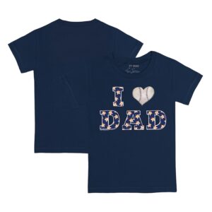 Infant Tiny Turnip Navy Houston Astros I Love Dad T-Shirt