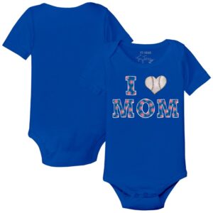 Infant Tiny Turnip Royal Chicago Cubs I Love Mom Bodysuit