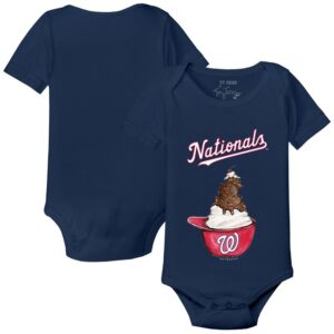 Infant Tiny Turnip Navy Washington Nationals Sundae Helmet Bodysuit
