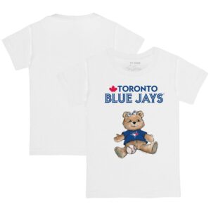 Toddler Tiny Turnip White Toronto Blue Jays Girl Teddy T-Shirt
