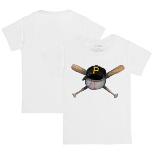 Toddler Tiny Turnip  White Pittsburgh Pirates Hat Cross Bats T-Shirt