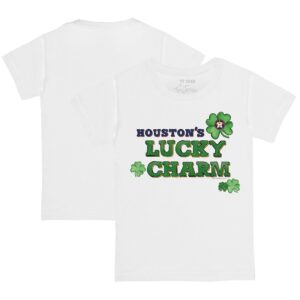 Toddler Tiny Turnip White Houston Astros Lucky Charm T-Shirt