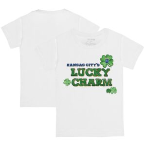 Toddler Tiny Turnip White Kansas City Royals Lucky Charm T-Shirt