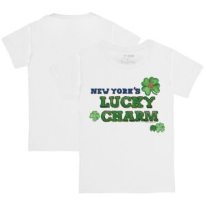 Toddler Tiny Turnip White New York Mets Lucky Charm T-Shirt