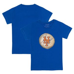 Toddler Tiny Turnip Royal New York Mets Stitched Baseball T-Shirt