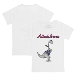 Youth Tiny Turnip White Atlanta Braves Bronto Logo T-Shirt