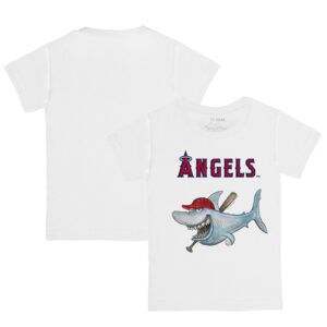 Youth Tiny Turnip White Los Angeles Angels Shark Logo T-Shirt