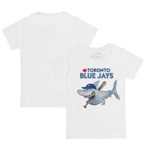 Youth Tiny Turnip White Toronto Blue Jays Shark Logo T-Shirt
