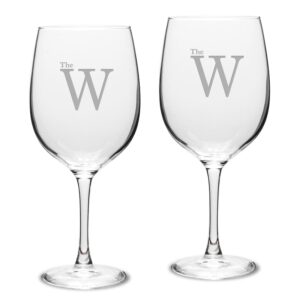 Mississippi University for Women Owls Two-Piece 19oz. Traditional Red Wine Glass Set