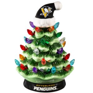 Pittsburgh Penguins 8" Light Up Ceramic LED Christmas Tree