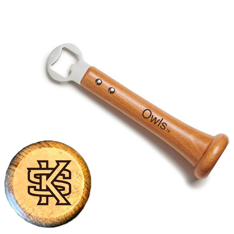 Baseball BBQ Kennesaw State Owls Pickoff Bottle Opener